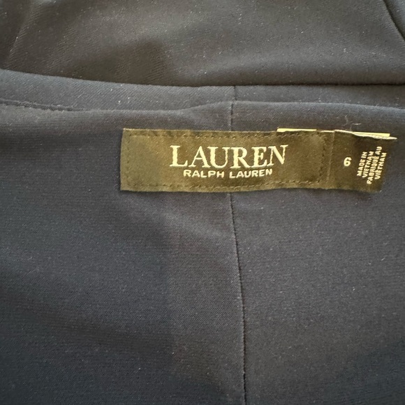 Ralph Lauren Jersey Off-the-Shoulder Side-Slit Column Gown Navy Size 6 - Picture 5 of 9